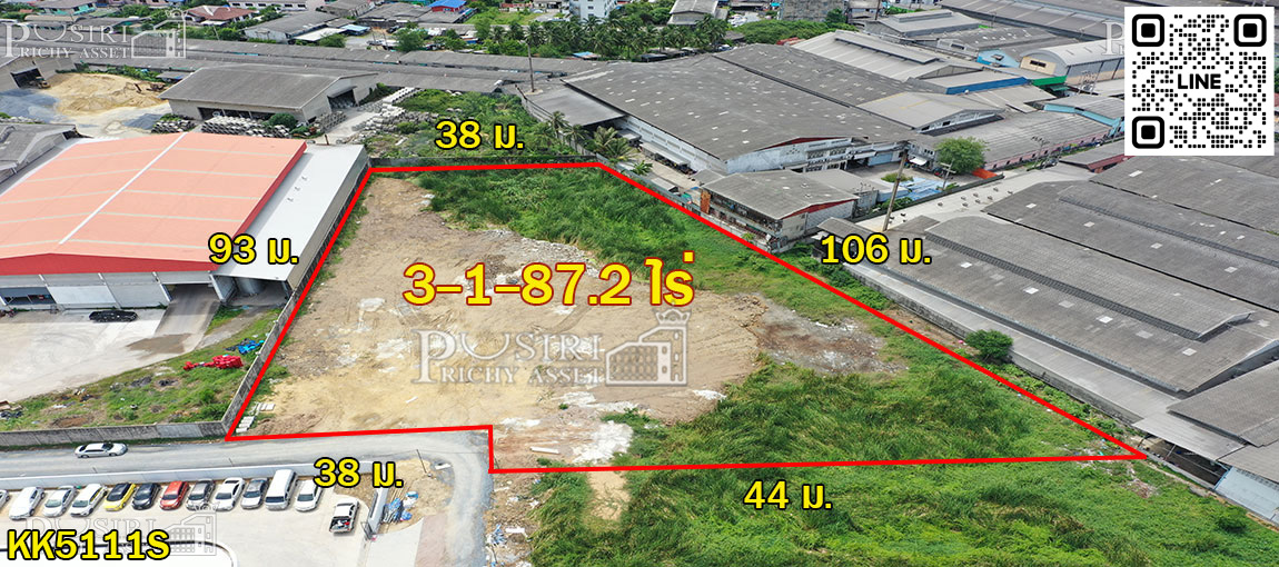 ที่ม่วง 3 ไร่เศษ ถมแล้ว 60% อ้อมใหญ่ สะดวกสบาย ใกล้ ถ.เพชรเกษม 1.4 กม. แวดล้อมโรงงาน KK5111S