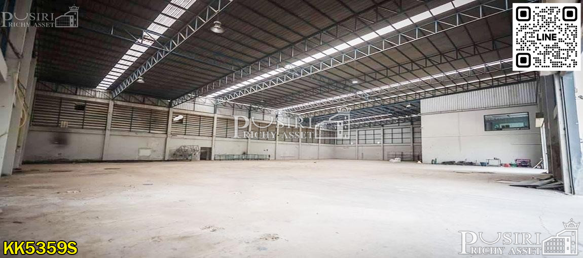 โรงงาน 1.5 ไร่ พื้นใช้สอย 1,838 ตร.ม. ใกล้ ถ. เศรษฐกิจ เงียบสงบท้ายซอยเเวดล้อมโรงงาน เทรลเลอร์เข้าสะดวก พร้อมบ้านพักคนงานอีก 10 ห้อง  KK5359S