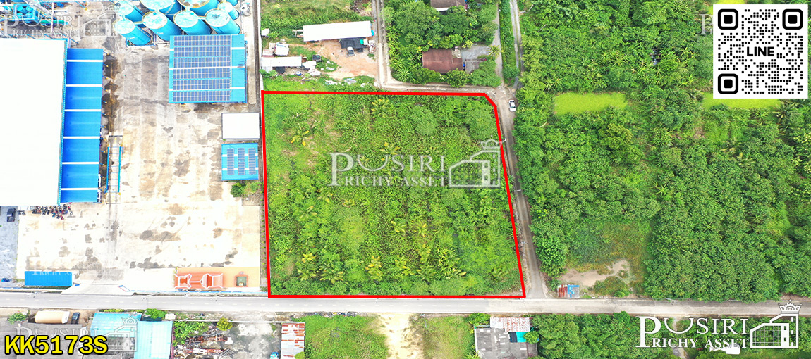 ที่สร้างโกดัง 3.5 ไร่ โดดเด่น ลงตัว หน้ากว้าง 68 เมตร ติดถนน 3 ด้าน ซื้อไว้มีแต่ขึ้น ใกล้ถนนสายใยรัก  KK5173S