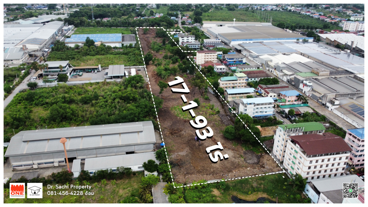 ขายที่ดิน 17-1-93 ไร่ เหมาะทำโรงงาน ใกล้ฟิวเจอร์ รังสิต ต.คลองหนึ่ง อ.คลองหลวง จ.ปทุมธานี