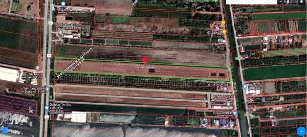 ขายที่ดินเปล่า 38 ไร่ 1 งาน 51 ถ.บางบัวทอง-สุพรรณบุรี 340  เหมาะกับการสร้างบ้านจัดสรร โกดัง โรงงาน หน้ากว้าง 70 เมตร ลึก 900 กว่าเมตร ที่ถมแล้วล้อมรั่วคอนกรีต น้ำไม่ท่วม เหมาะกับการสร้างบ้านจัดสรร โกดัง โรงงาน 