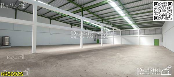 ให้เช่า โกดังใหม่ ติดถนนกาญจนาราคาถูกพิเศษ ขนาดเริ่ม 411 - 822 ตร.ม. เดินทางสะดวกขนส่งง่าย - kk5092s