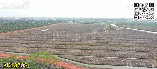 ขายนางงาม 170ไร่ ติดแม่น้ำท่าจีน 200เมตร กำไร 350 - 400 ล้าน มาพร้อมเขื่อน ที่ถมน้อยใกล้ ถ. พระราม 2 - KK1370S