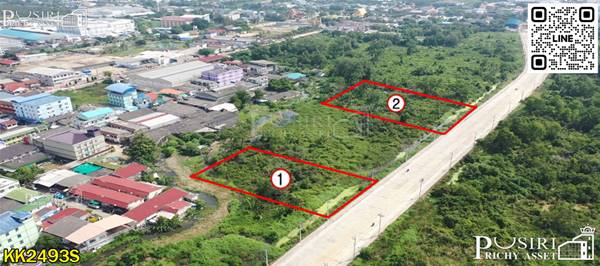 เปิดขายที่ติดถนนตัดใหม่ (4เลน) เอกชัย – เดิมบาง เริ่ม 4ไร่ขึ้นไปใกล้เอกชัยเพียง 200 ม. แวดล้อมด้วยความเจริญ ในราคาถือทำกำไรได้ - KK2493S