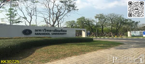 ขายที่สวยทำอพาร์ทเม้น 980 วา ใกล้มหาลัยมหิดล สะดุดตา ไปมาง่าย ใกล้ปากซอยศูนย์กลางของนักศึกษา และความเจริญแบบ 100% - KK3072S