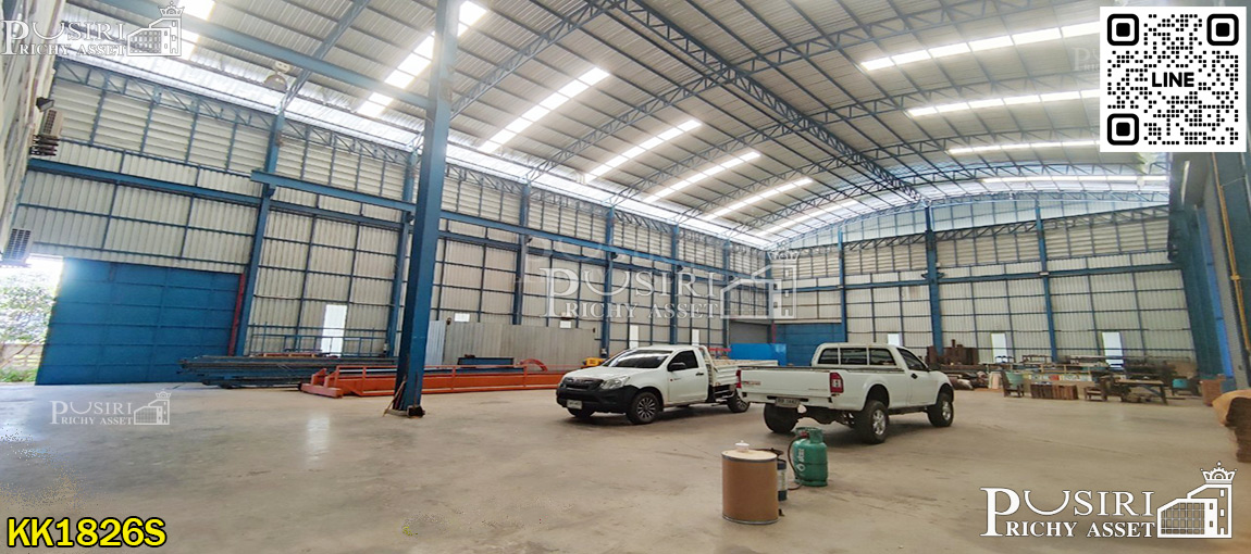 พื้นรับโหลดโหดสุดในย่านนี้ 5 ตัน/ตร.ม. โรงงาน 2 ไร่ 2,016 ตร.ม. มีทั้งขาย/เช่า สูงโปร่งเย็นสบาย พร้อมสำนักงาน 3 ชั้น ถ. สายใยรัก KK1826S