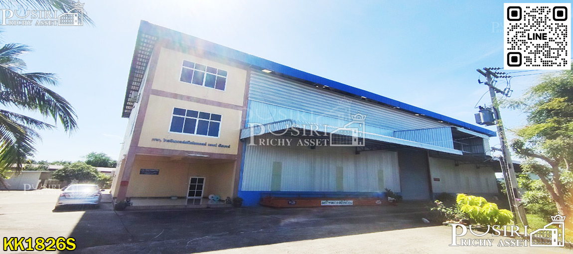 พื้นรับโหลดโหดสุดในย่านนี้ 5 ตัน/ตร.ม. โรงงาน 2 ไร่ 2,016 ตร.ม. มีทั้งขาย/เช่า สูงโปร่งเย็นสบาย พร้อมสำนักงาน 3 ชั้น ถ. สายใยรัก KK1826S