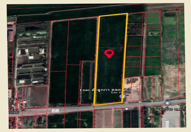 ขายที่ดินคลอง 13 ถนนลำลูกกา อำเภอลำลูกกา ปทุมธานี