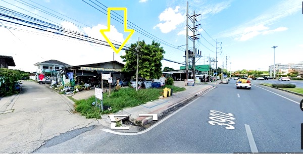 ขายที่ดินติดถนนเสรีไทยผังสีเหลือง 2 ไร่ 88 ตารางวา หน้ากว้าง 21.93 ลึก 190 พร้อมสิ่งปลูกสร้าง