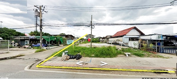 ขายที่ดินติดถนนเสรีไทยผังสีเหลือง 2 ไร่ 88 ตารางวา หน้ากว้าง 21.93 ลึก 190 พร้อมสิ่งปลูกสร้าง