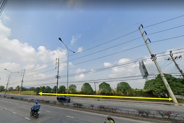  ขายที่ดินเปล่าติดถนนฉลองกรุง ใกล้ถนนสุวิทวงศ์  และ นิคมลาดกระบัง เนื้อที่ 7-3-75 ไร่ 