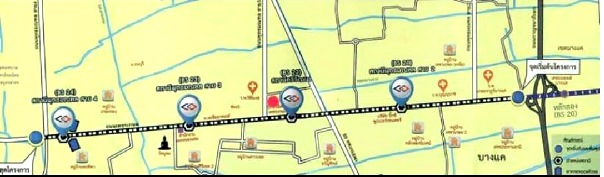 ขายด่วนที่ดินติดถนนพุทธมณฑลสาย3 เนื้อที 733 ตารางวา หรือ เนื้อที่ 1-3-33 ไร่ 