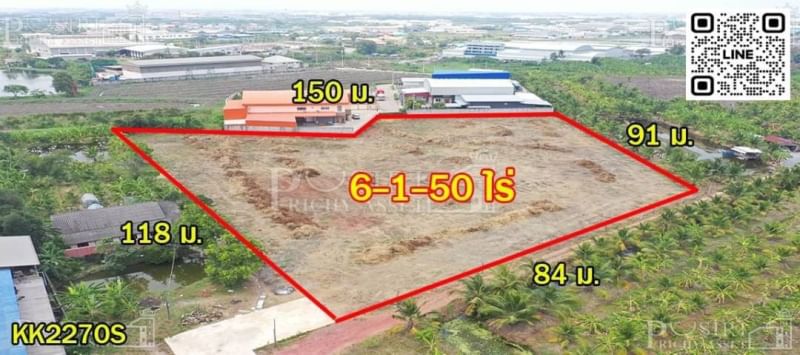 เชื้อเชิญทุกโรงงาน ที่ถมแล้ว 6.38 ไร่ ย่านคลองสี่วา ใกล้เอกชัย ที่มาพร้อมใบ รง.4 และให้คุณได้โอกาสทองในราคาที่ดีที่สุด เพียง 4.8 ล้าน / ไร่  KK2270S