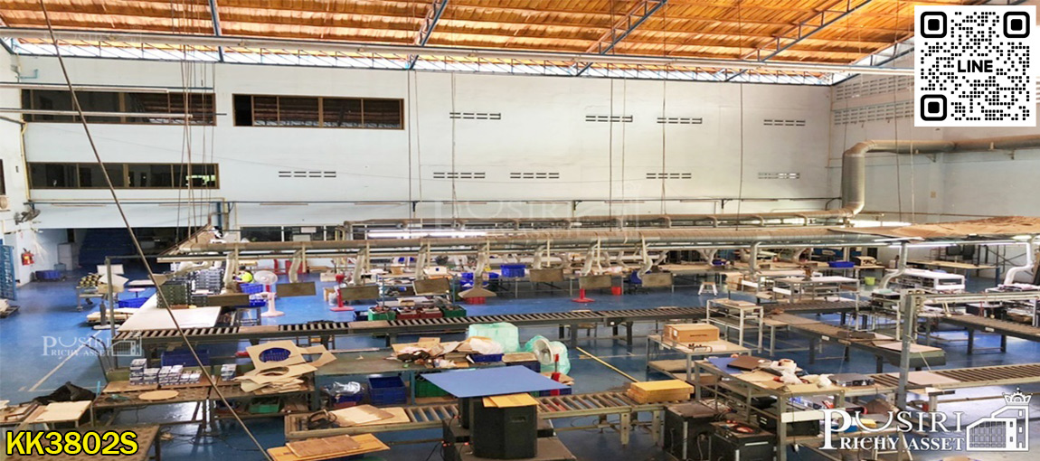 โรงงานพื้นอีพ็อกซี่ใหญ่เกือบ 3 ไร่ พื้นที่ใช้สอย 4,400 ตร.ม. พร้อมออฟฟิศ+ห้องพักคนงาน และพื้นที่ด้านหลังที่สามารถต่อเติมได้ ใกล้คลองสี่วา 500 ม. KK3802S