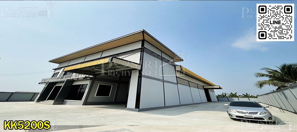 โรงงานใหม่ 1 ไร่ 80 พื้นที่ใช้สอย 930 ตร.ม. ขอใบ รง.4 ได้ ใกล้ ถ. เศรษฐกิจ มีพื้นที่ต่อเติมด้านข้าง ต่อเติมได้อีก 400 ตารางเมตร !!!   kk5200s