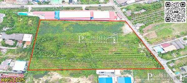 สร้างได้ทุกโรงงาน บนที่สีม่วงเเท้ทั้งเเปลง 19ไร่เศษ หน้ากว้างอลัง 152 ม. เทรลเลอร์เข้า-ออกสะดวก ใกล้ถนนเศรษฐกิจเเละพุทธสาคร KK5112S