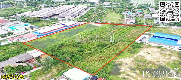 สร้างได้ทุกโรงงาน บนที่สีม่วงเเท้ทั้งเเปลง 19ไร่เศษ หน้ากว้างอลัง 152 ม. เทรลเลอร์เข้า-ออกสะดวก ใกล้ถนนเศรษฐกิจเเละพุทธสาคร KK5112S