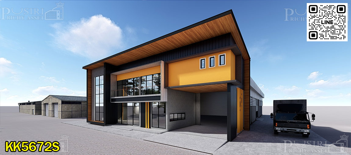 เปิดจอง โรงงานโมเดิร์นเเต่งสวย 908 ตร.ม. ขอใบ รง.4 ได้ ใกล้ ถ. เศรษฐกิจ พร้อมพื้นที่ต่อเติมด้านข้างกว่า 430 ตร.ม.  KK5672S