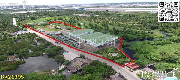 ที่ 6 ไร่เศษ สวยสง่าหน้ากว้าง 127 ม. รูปทรงสวยเทพ  ย่านคลองน้อย และใกล้ ถ.เศรษฐกิจ - KK2139S