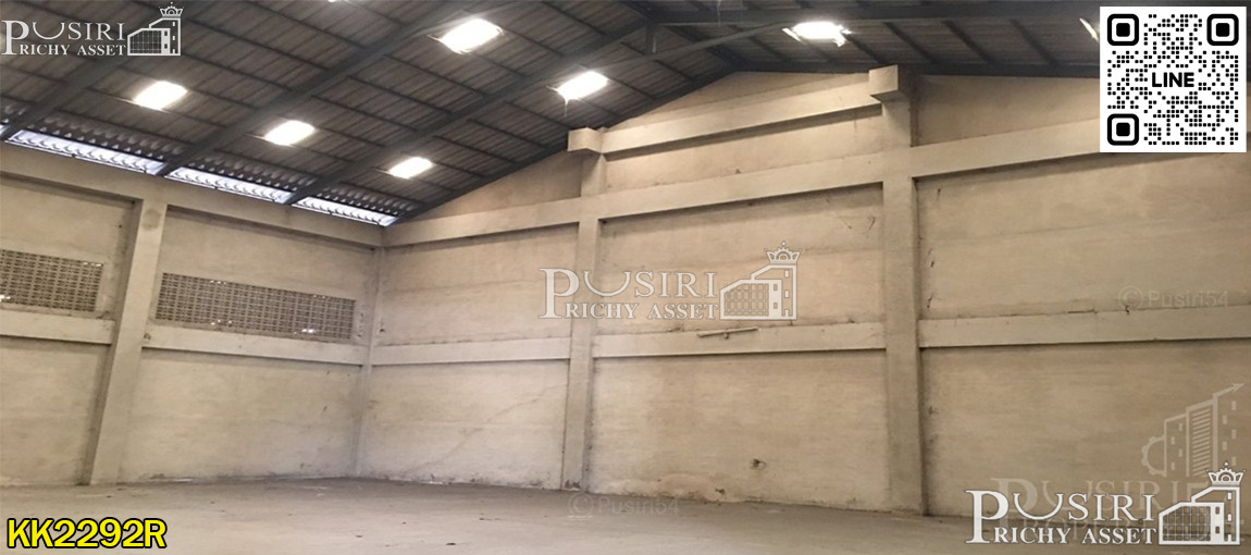 คุ้มค่ามาก โกดังให้เช่า พร้อมบ้านพักคนงาน แข็งแรง ติดถนนใหญ่ ถนนกว้าง โกดังให้เช่าท่ามะกา KK2292R