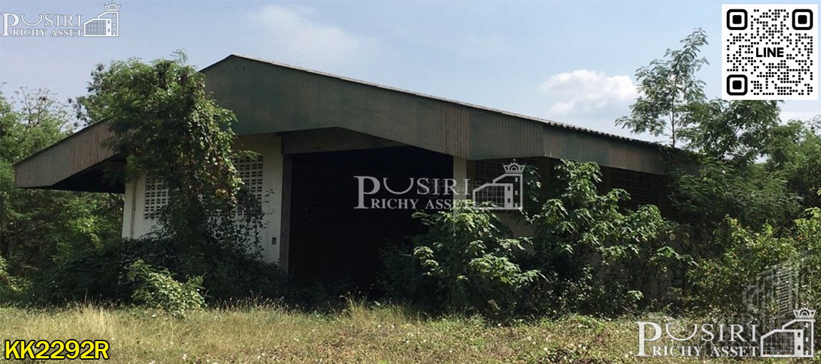 คุ้มค่ามาก โกดังให้เช่า พร้อมบ้านพักคนงาน แข็งแรง ติดถนนใหญ่ ถนนกว้าง โกดังให้เช่าท่ามะกา KK2292R