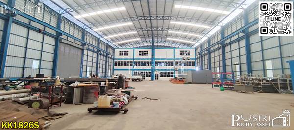 พื้นรับโหลดโหดสุดในย่านนี้ถึง 5 ตัน/ตร.ม. กับ โรงงาน 2ไร่ 2,016 ตร.ม. มีทั้งขาย/เช่า สูงโปร่ง เย็นสบาย พร้อมสำนักงาน 3 ชั้น เพียง 6 นาที ถ. สายใยรัก KK1826S