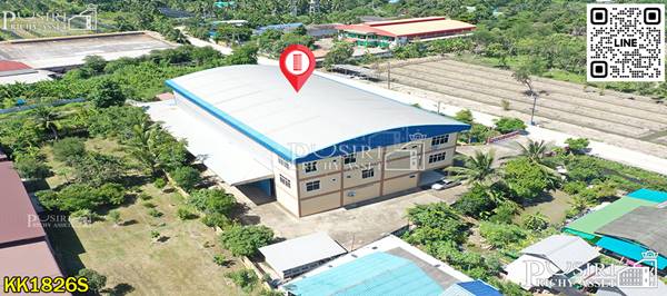 พื้นรับโหลดโหดสุดในย่านนี้ถึง 5 ตัน/ตร.ม. กับ โรงงาน 2ไร่ 2,016 ตร.ม. มีทั้งขาย/เช่า สูงโปร่ง เย็นสบาย พร้อมสำนักงาน 3 ชั้น เพียง 6 นาที ถ. สายใยรัก KK1826S