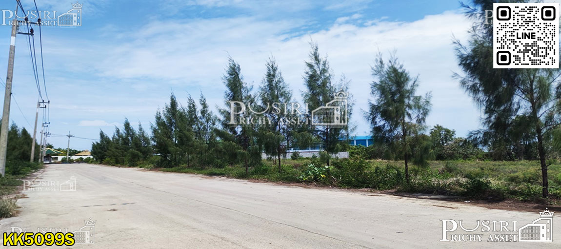 โดดเด่นที่สุดที่เกือบ 5 ไร่ หน้ากว้าง 148 ม. ถมพร้อมสร้างโรงงาน น้ำไฟครบ เทรลเลอร์ลุยสบาย โซนพันท้าย - พระราม 2 KK5099S