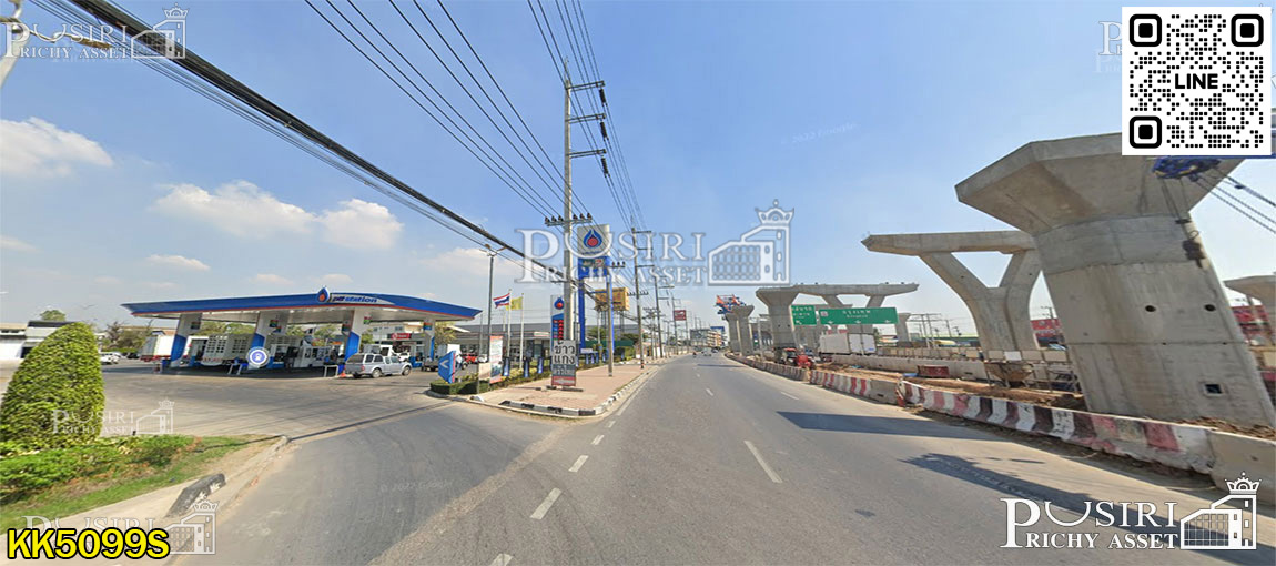 โดดเด่นที่สุดที่เกือบ 5 ไร่ หน้ากว้าง 148 ม. ถมพร้อมสร้างโรงงาน น้ำไฟครบ เทรลเลอร์ลุยสบาย โซนพันท้าย - พระราม 2 KK5099S