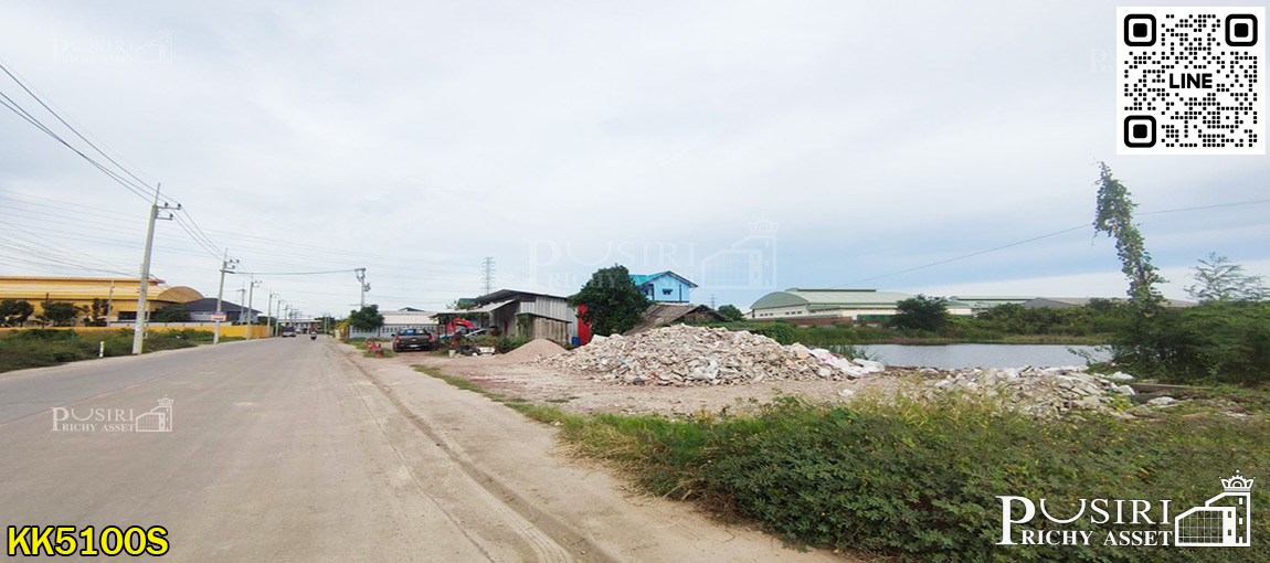 สร้างโรงงานได้หลากหลาย 3,500 ตร.ม. ที่สีชมพู 5 ไร่เศษ หน้ากว้าง 66 ม. ติดถนนคอนกรีต 10 ม. มั่นใจ เทรลเลอร์เข้า - ออกสะดวก เพียง 5 นาที ถนนเอกชัยเเละพระราม 2 KK5100S