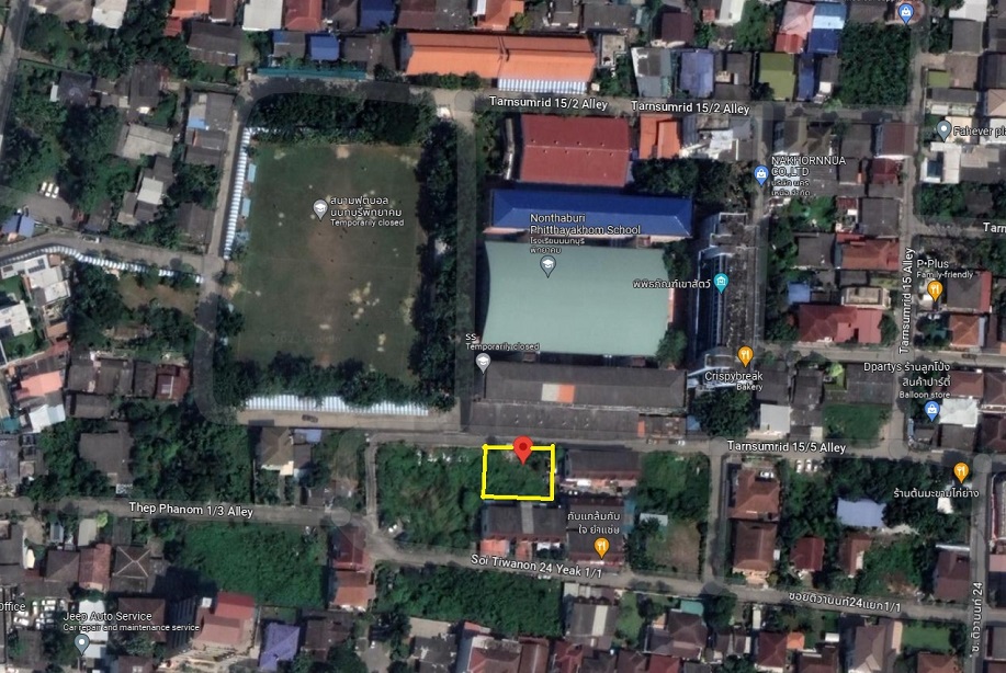 79430 – ขายด่วน! ที่ดินเปล่า ถมแล้ว ราคาถูก 152 ตร.ว. ซอยติวานนท์ 24 บางกระสอ ใกล้รถไฟฟ้าสถานีแคราย