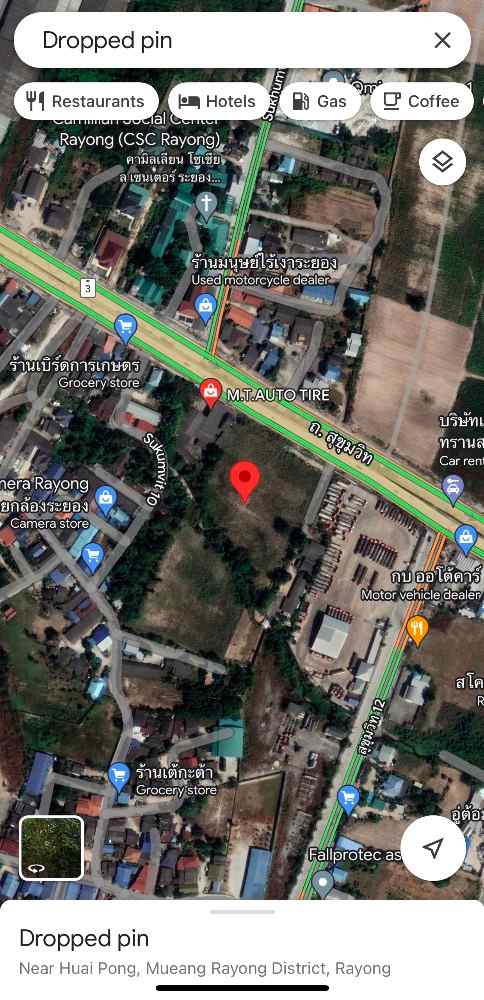 ขายที่ดินเปล่า  ทำเลดี หน้าที่ติดถนนสุขุมวิท เอกสารสิทธิ์โฉนดสองแปลง