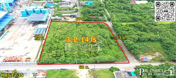 ขายที่สร้างโกดัง 3.5ไร่ โดดเด่น ลงตัว หน้ากว้าง 68 ม. ติดถนน 3ด้าน ซื้อไว้มีแต่ขึ้น เพียง 1นาที จากถนนสายใยรัก - KK5173S
