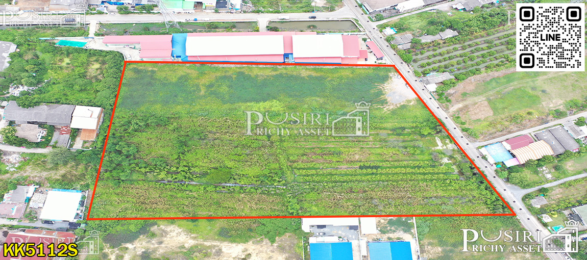 ที่สีม่วงเเท้ทั้งเเปลง 19 ไร่เศษ หน้ากว้างอลัง 152 ม. เทรลเลอร์เข้า-ออกสะดวก ใกล้ถนนเศรษฐกิจเเละพุทธสาคร 