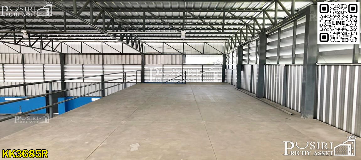 โกดังให้เช่า 420 ตร.ม. ออฟฟิศในตัว เพียง 400 เมตร จากเส้นวัดเจษ-พันท้าย-สาริน แหล่งอำนวยความสะดวกรอบด้าน  KK3685R