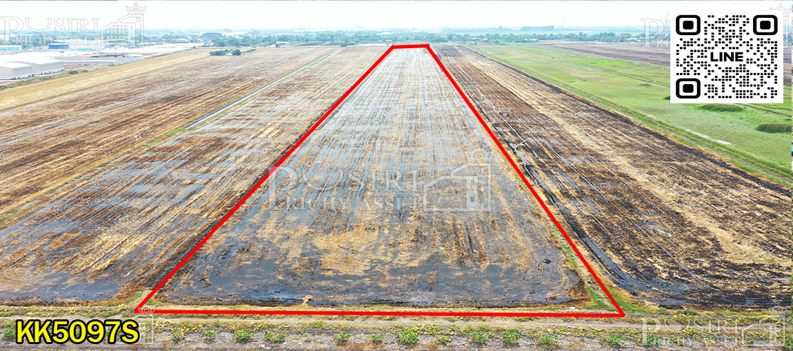 ที่สีม่วง ไทรน้อย นนทบุรี เกือบ 19 ไร่ ใช้เทรลเลอร์ได้สะดวก ครบครันไฟฟ้า 3 เฟส ท่อระบายน้ำ ในราคาสุดคุ้ม  kk5097s