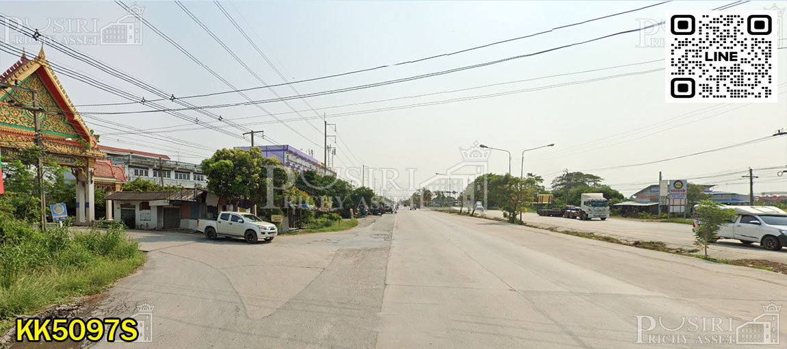 ที่สีม่วง ไทรน้อย นนทบุรี เกือบ 19 ไร่ ใช้เทรลเลอร์ได้สะดวก ครบครันไฟฟ้า 3 เฟส ท่อระบายน้ำ ในราคาสุดคุ้ม  kk5097s