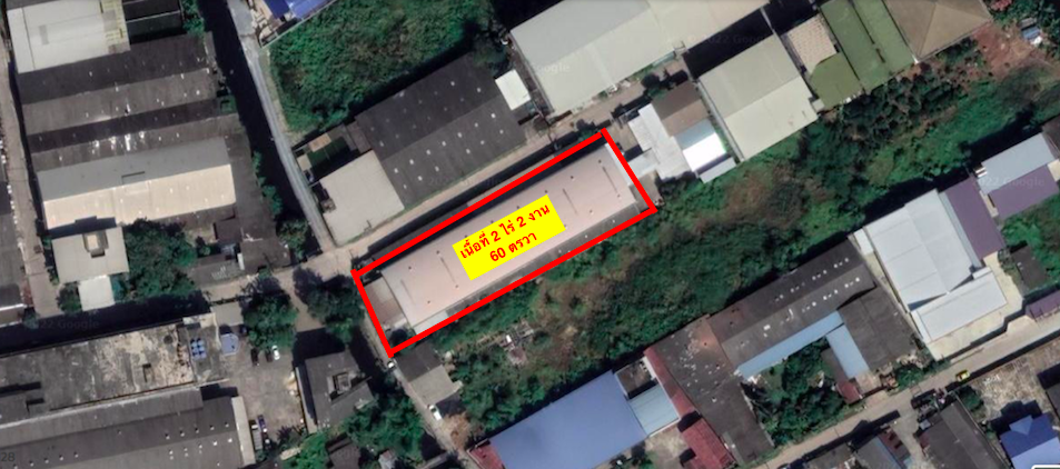 ขาย/ให้เช่า ที่ดินพร้อมสิ่งปลูกสร้าง เป็นโกดังพร้อมสำนักงาน เพชรเกษม 91 ซอย 18 เนื้อที่ 2 ไร่ 2 งาน 60 ตรวา หน้ากว้าง 128 เมตร ถนนเพชรเกษม