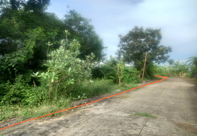 ขายที่ดิน คลอง 9 หมู่บ้านบ้านสวนเก้าพัฒนา เนื้อที่ 328 ตร.ว. แปลงมุม ถมแล้ว