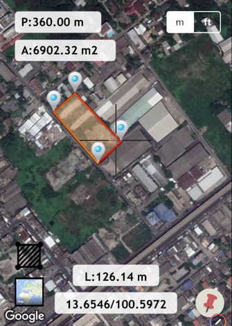 ขายที่ดินเปล่า 4 ไร่  ทำเลดี เดินทางสะดวก ถนนสุขุมวิท 76 แถวสำโรง สมุทรปราการ