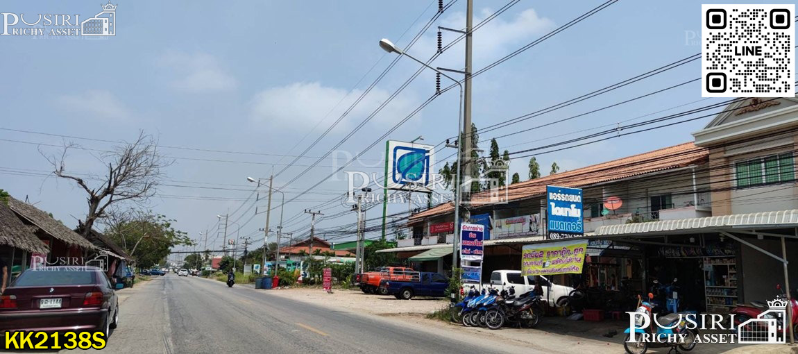 ที่ 18 ไร่ ติดถนนเส้นวัดคลองตัน ที่สวยสี่เหลี่ยม หน้ากว้างติดถนน 100 เมตร ด้านหลังติดคลอง บรรยากาศดี KK2138S