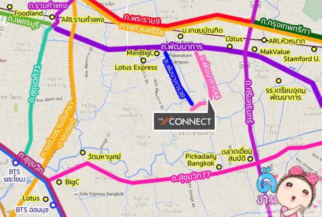 ขายอาคารพาณิชย์ หน้าโครงการ THE CONNECT พัฒนาการ 38  เขตสวนหลวง กรุงเทพมหานคร(เจ้าของขายเอง)