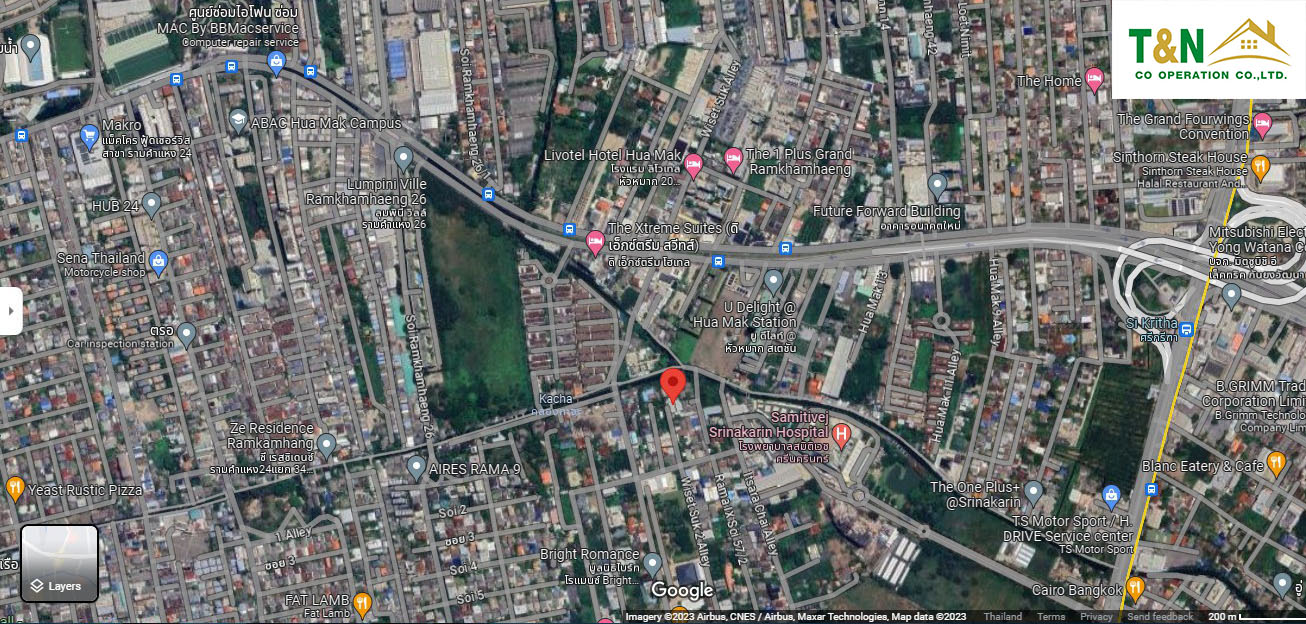 ขาย ที่ดินพร้อมสิ่งปลูกสร้าง 2 ไร่ พระราม 9 ซอย 57/1 และ หัวหมาก 21