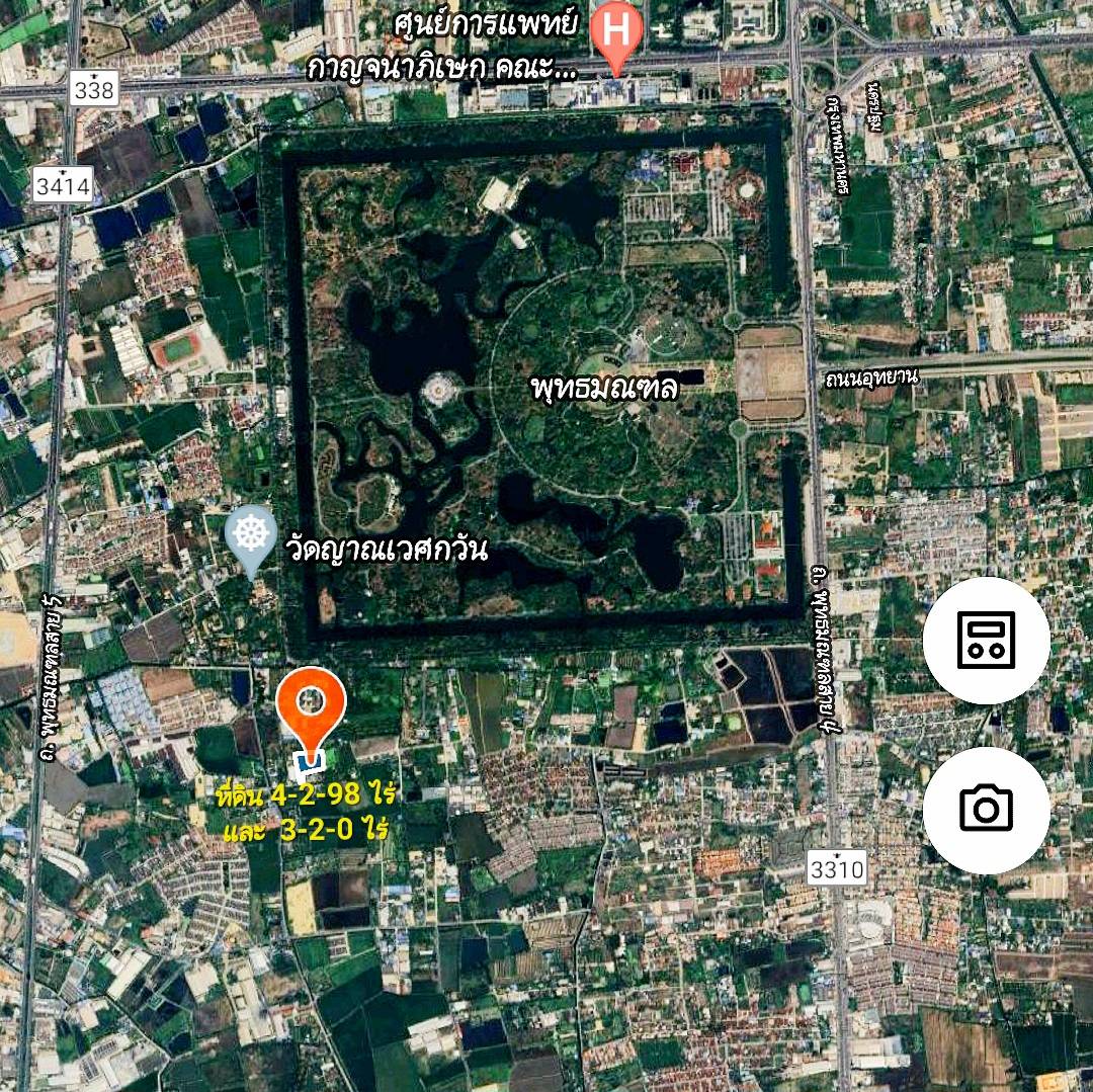ขาย ที่ดิน ทำเลดี 4  ไร่ครึ่ง ใกล้พุทธมณฑล และวัดญาณฯ เข้าออกได้ทั้ง สาย 4 และ 5