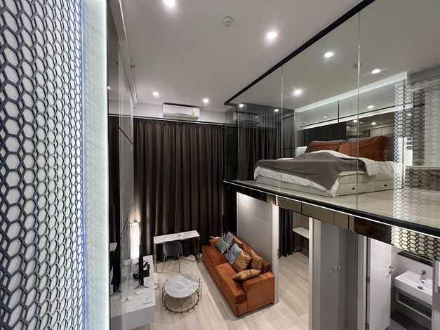 ขายคอนโด ไนท์บริดจ์ ไพรม์ สาทร ห้อง duplex ชั้น 27 ตกแต่งหรูแบบ Modern Luxury Style เขตสาทร กรุงเทพฯ 