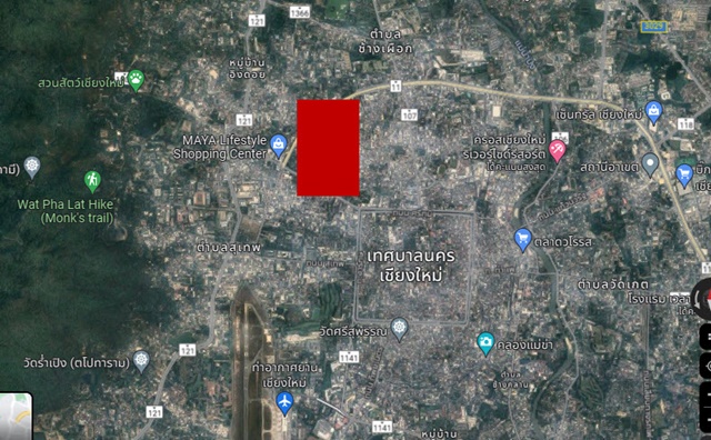 ประตูช้างเผือก 2.3 กม.ให้เช่าอาคารพาณิชย์ 3 ชั้น 23 ตร.วา รพ.เชียงใหม่ ราม  4นอน 3น้ำ 