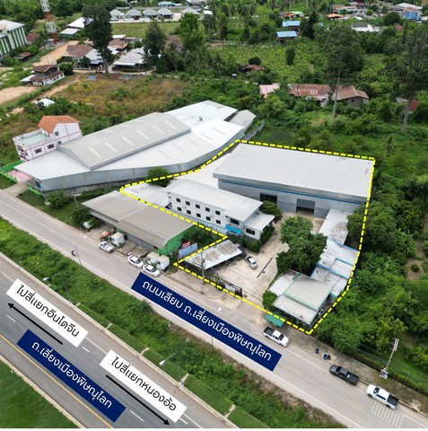 ขายโกดังสินค้าขนาดใหญ่ พร้อมอาคารสำนักงาน3ชั้น ใกล้สี่แยกหนองอ้อ 1-3-23 ไร่