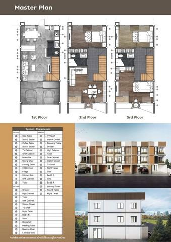 ขายทาวน์โฮม 3 ชั้น Modern loft เนื้อที่ 27 ตรว. ย่านเฉลิมพระเกียรติ ร.9 