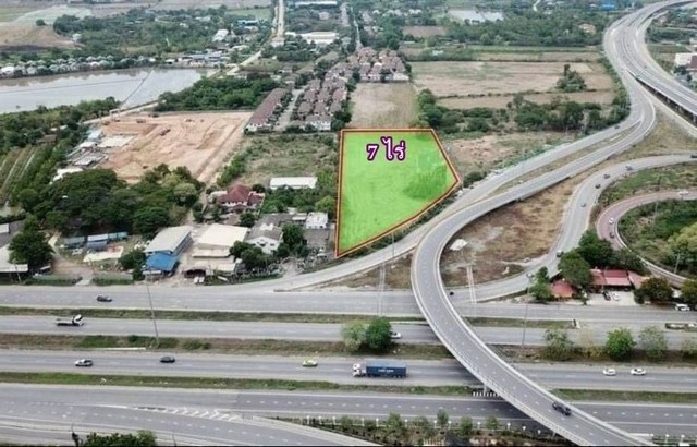 ให้เช่าที่ดิน 7 ไร่ ริมถนน สาย345 ใกล้ทางลงถนนราชพฤกษ์ อยู่ติดกันกับร้านหัตถศิลป์ ปากเกร็ด นนทบุรี