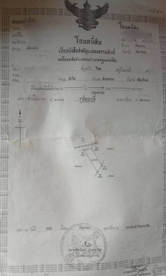 ขายที่สวน เพียง 1.3 ล้าน เนื้อที่ 200 ตรว. #เมืองเล็น #สันทราย